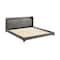 Armen Living Legend Gray Fabric Eastern King Platform Bed with Black Metal Legs LCLEBDCHKG - alternate 1